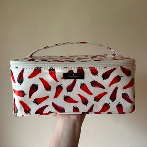 Kate spade daycation hot pepper large Collin and small makeup bag